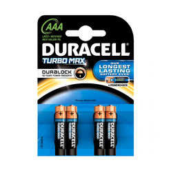 Duracell Alkaline Turbo İnce Kalem Pil AAA 4’lü - Thumbnail