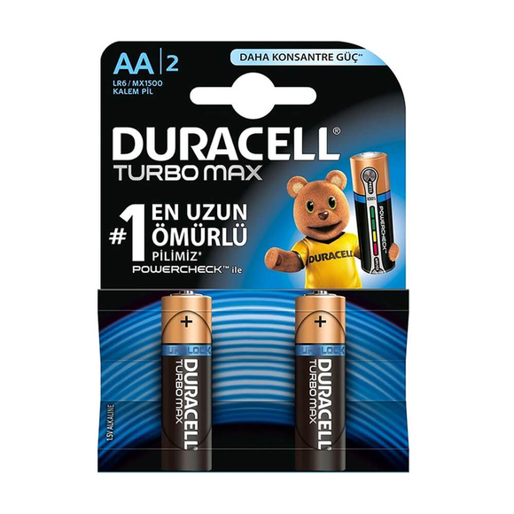 Duracell Turbo Max Kalem Pil AA 2’li