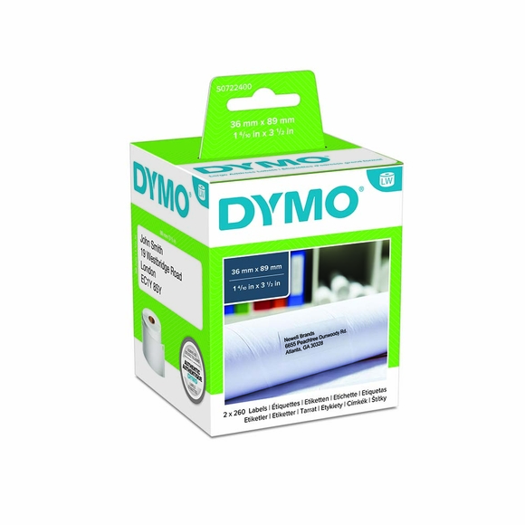 Dymo 99012 Lw Geniş Adres Etiketi 89x36mm 520 etiket 