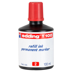 Edding E-T100 Mürekkep 100 ml Kırmızı - Thumbnail