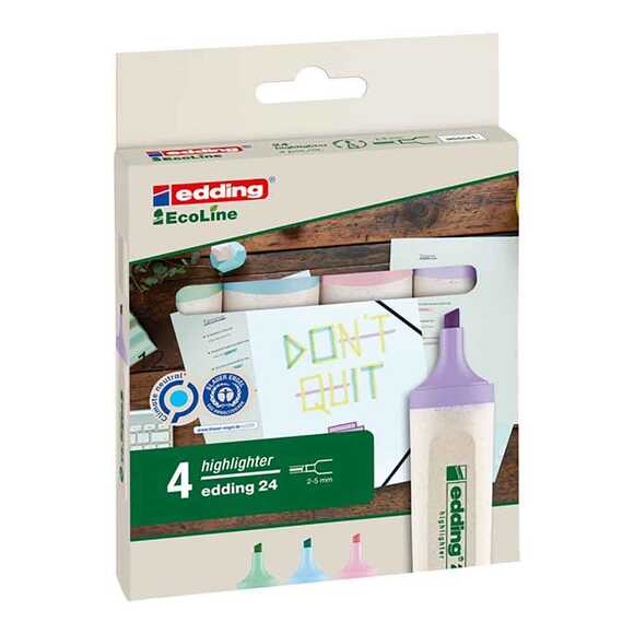 Edding Ecoline Pastel Fosforlu Kalem 4’Lü Set ED24K499PAS