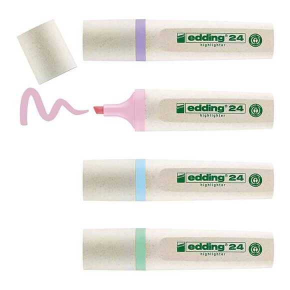 Edding Ecoline Pastel Fosforlu Kalem 4’Lü Set ED24K499PAS