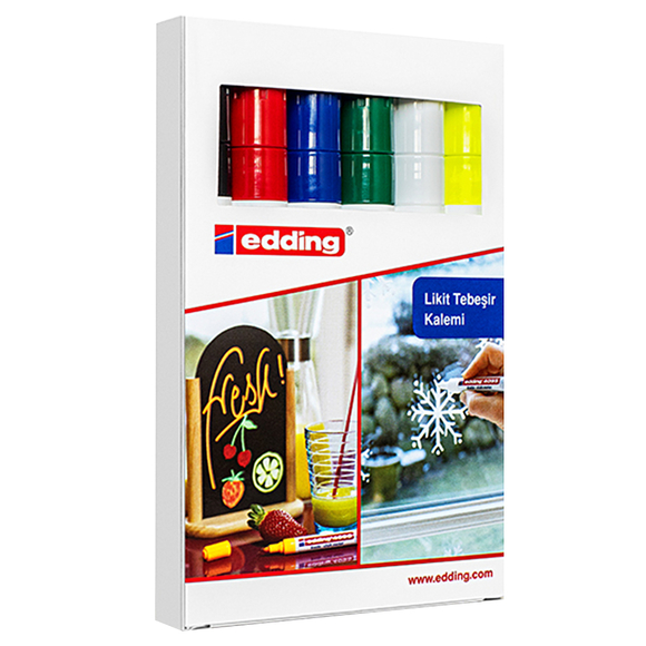 Edding ED4095K699 Cam Kalemi 6’lı Kutu Karışık