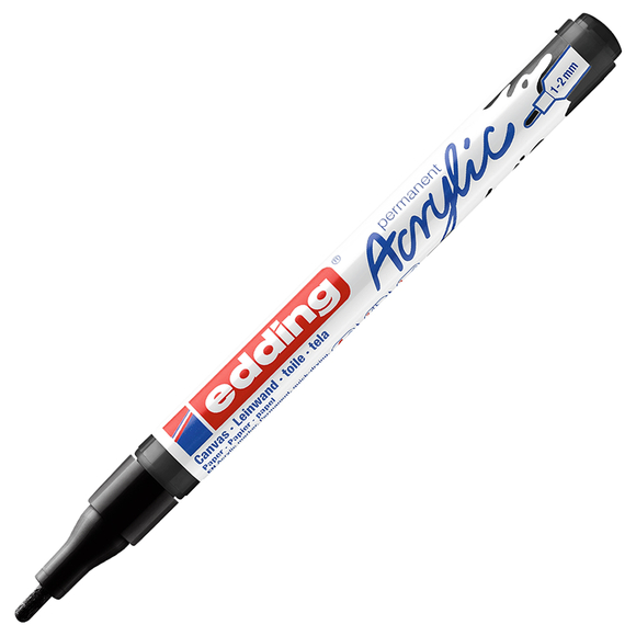 Edding Ed5300901 İnce Uçlu Akrilik Markör Siyah