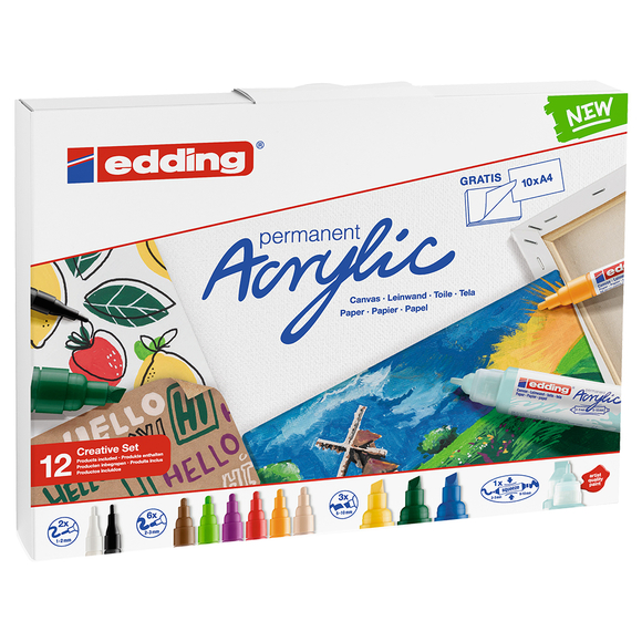  Edding Edakrılıkk1299 Akrilik Yaratıcı Set Basıc 