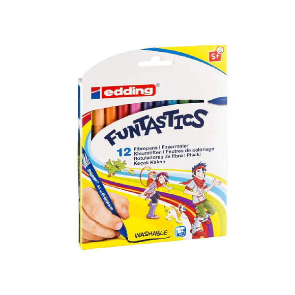 Edding Funtastics Yıkanabilir İnce Uçlu Keçeli Kalem 12'li