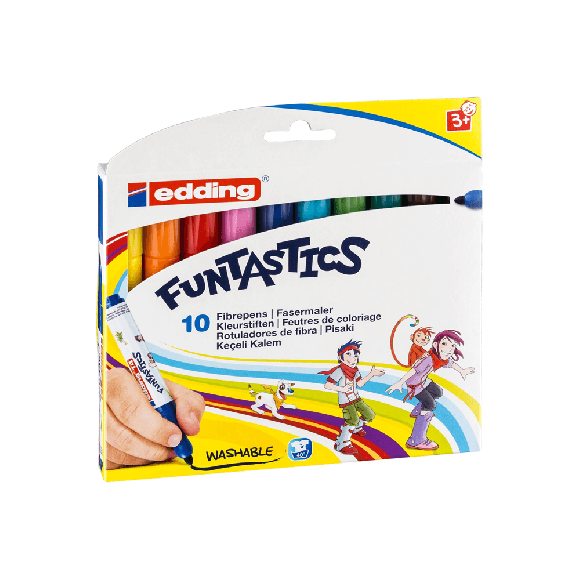 Edding Funtastics Yıkanabilir Keçeli Kalın Uçlu Kalem 10'lu