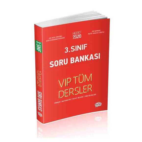 Editör 3. Sınıf VIP Tüm Dersler Soru Bankası Kırmızı Kitap