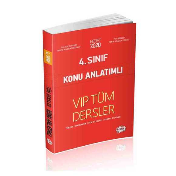 Editör 4. Sınıf VIP Tüm Dersler Konu Anlatımlı Kırmızı Kitap