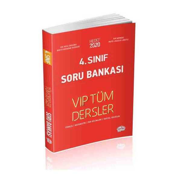 Editör 4. Sınıf VIP Tüm Dersler Soru Bankası Kırmızı Kitap