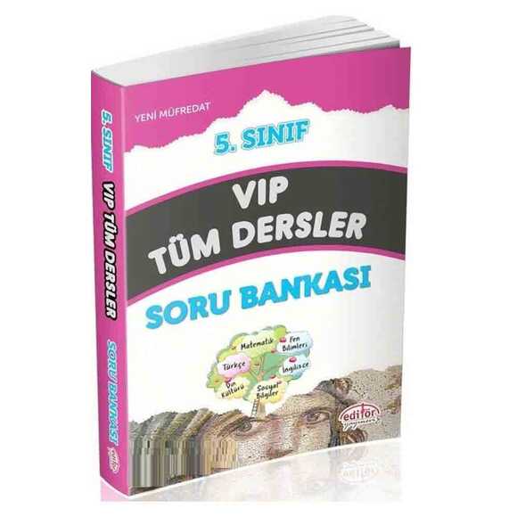 Editör 5. Sınıf Vıp Tüm Dersler Soru Bankası Kırmızı Kitap 265461