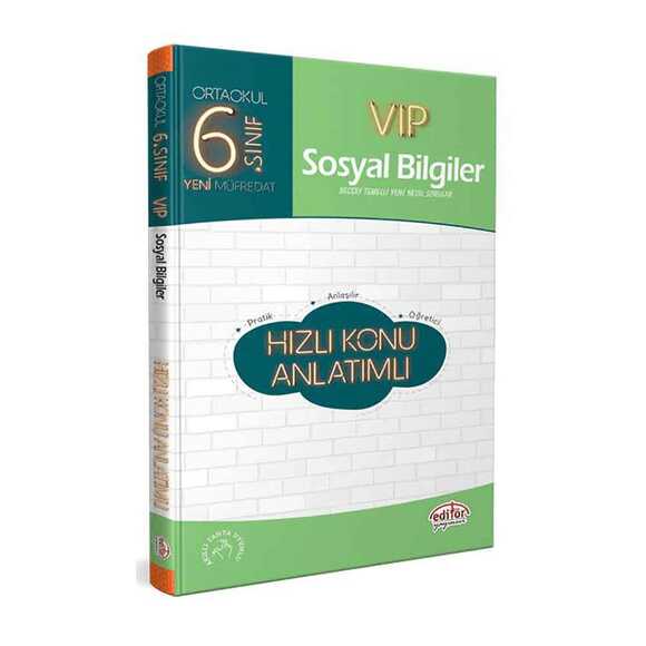 Editör 6. Sınıf VIP Sosyal Bilgiler Konu Anlatımlı
