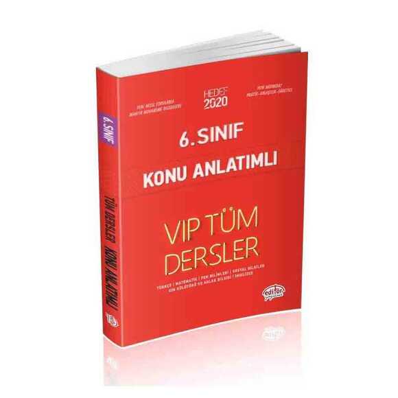 Editör 6. Sınıf VIP Tüm Dersler Konu Anlatımlı Kırmızı Kitap