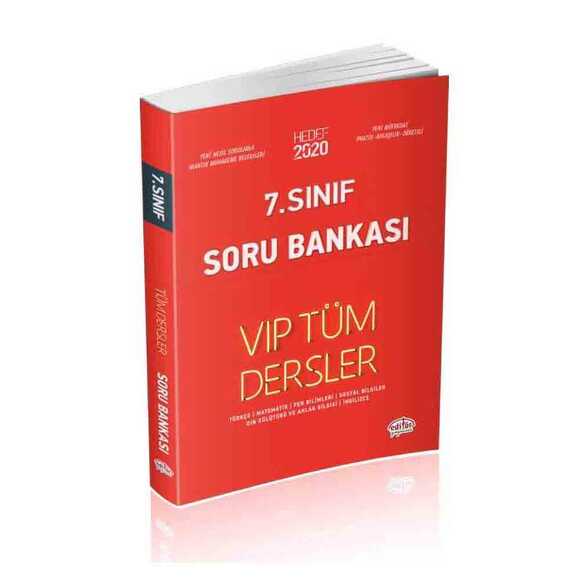 Editör 7. Sınıf VIP Tüm Dersler Soru Bankası Kırmızı Kitap