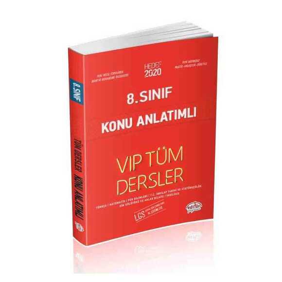 Editör 8. Sınıf VIP Tüm Dersler Konu Anlatımı Kırmızı Kitap