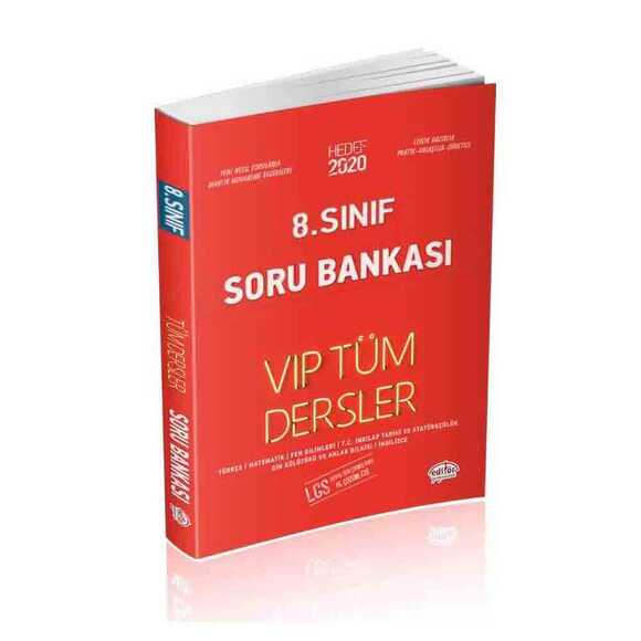 Editör 8. Sınıf VIP Tüm Dersler Soru Bankası Kırmızı Kitap