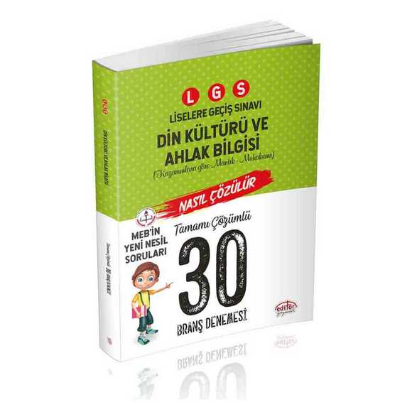 Editör LGS Din Kültürü 30 Branş Denemesi Nasıl Çözülür 2020