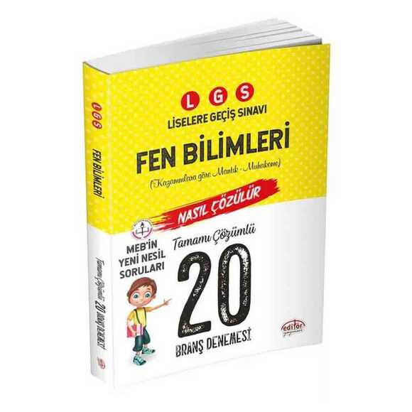Editör LGS Fen Bilimleri 20 Branş Denemesi Nasıl Çözülür 2020