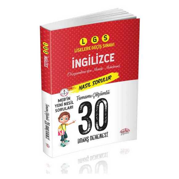 Editör LGS İngilizce 30 Branş Denemesi Nasıl Çözülür 2020