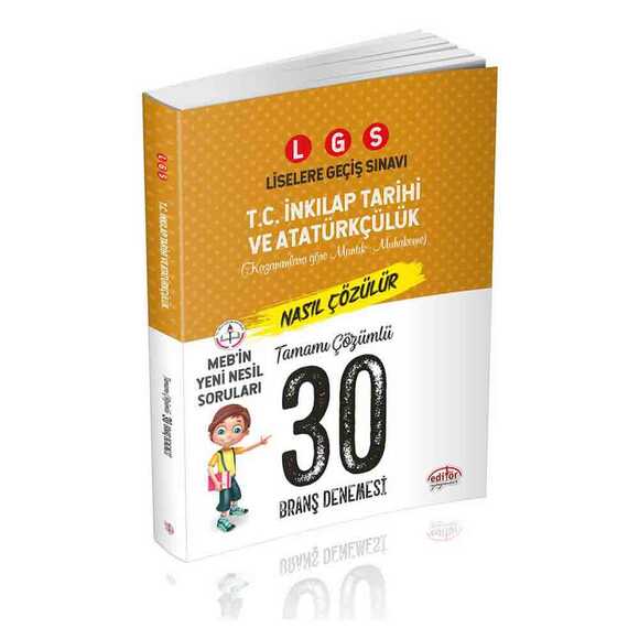Editör LGS İnkılap Tarihi 30 Branş Denemesi Nasıl Çözülür 2020