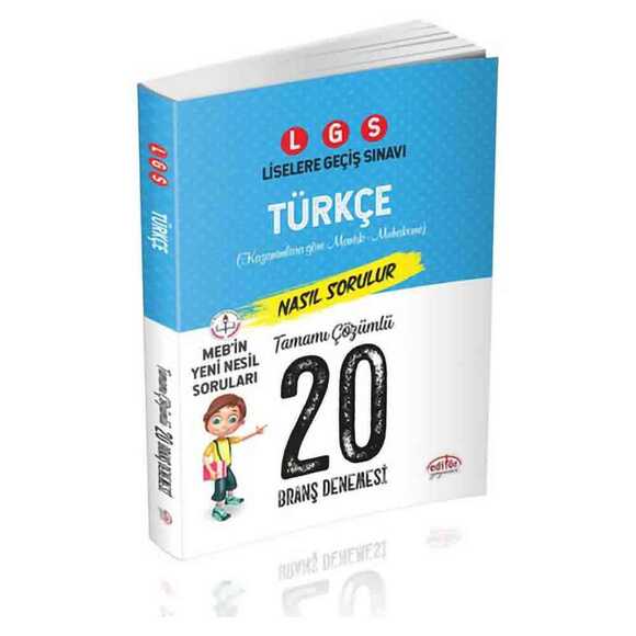 Editör LGS Türkçe 20 Branş Denemesi Nasıl Çözülür 2020