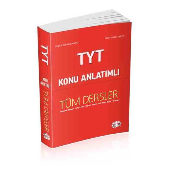 Editör TYT Tüm Dersler Konu Anlatımlı Kırmızı Kitap