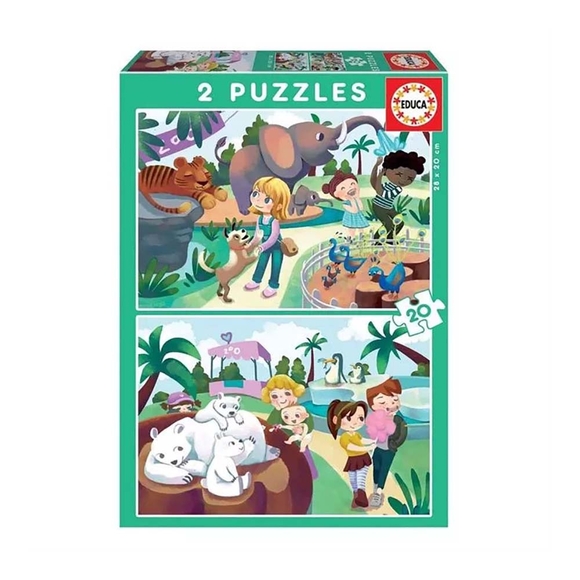 Educa 18603 Hayvanat Bahçesi 2x20 Parça Puzzle