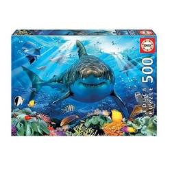 Educa Büyük Köpek Balığı 500 Parça Puzzle - Thumbnail