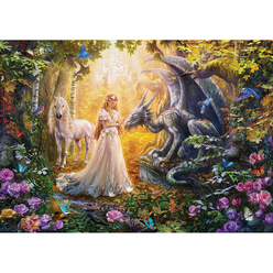 Educa Dragon Princess And Unicorn 1500 Parça Puzzle 17696 - Thumbnail