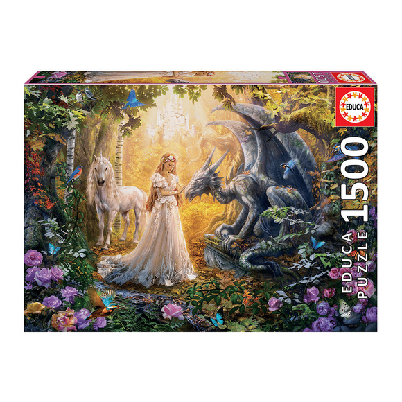 Educa Dragon Princess And Unicorn 1500 Parça Puzzle 17696