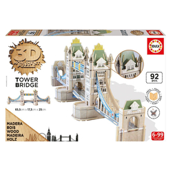 Educa Monument Tower Bridge 92 Parça 3D Puzzle 16999 - Thumbnail