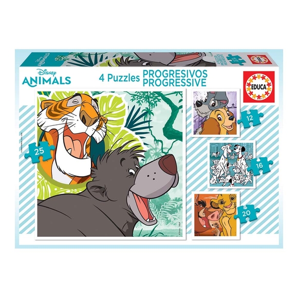 Educa Progressive Disney Animals Puzzle