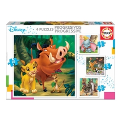 Educa Progressive Disney Animals Puzzle 18104 - Thumbnail