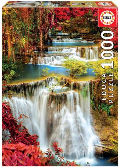 Educa Puzzle 1000 Waterfall In Deep Fo
