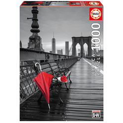 Educa Red Umbrella, Brooklyn Bridge 1000 Parça Puzzle 17691 - Thumbnail
