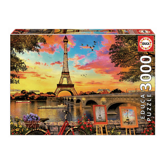 Educa Sunset In Paris 3000 Parça Puzzle 17675