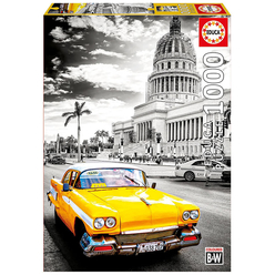Educa Taxi in Havana, Cuba 1000 Parça Puzzle 17690 - Thumbnail