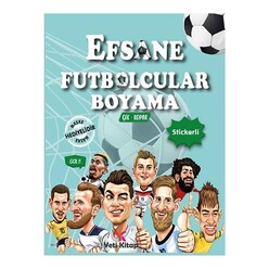 Efsane Futbolcular Boyama - Çek Kopar Stickerli - Thumbnail