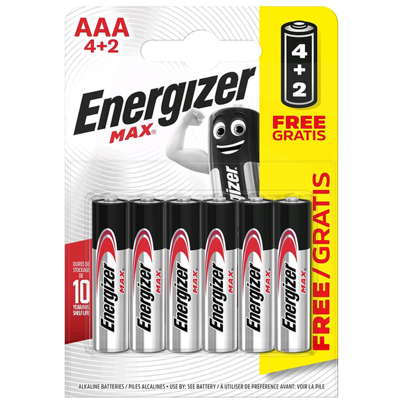 Energizer Max AAA 4+2 Kalem Pil 