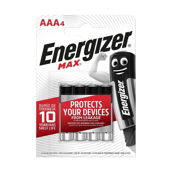 Energizer Max AAA Kalem Pil İnce 4 lü Blister