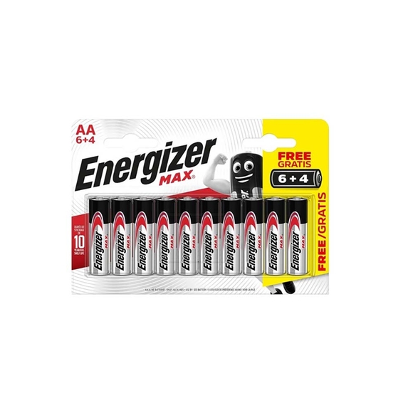 Energizer Max Alkaline AA 6+4 Pil BP10 