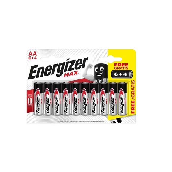 Energizer Max Alkaline AAA 6+4 Pil BP10 