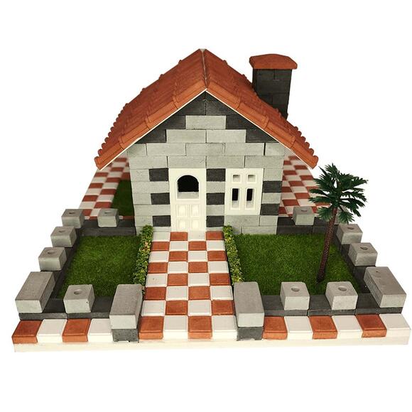 Enzo Art 1:50 Minyatür Şömineli Villa 20x16x9cm