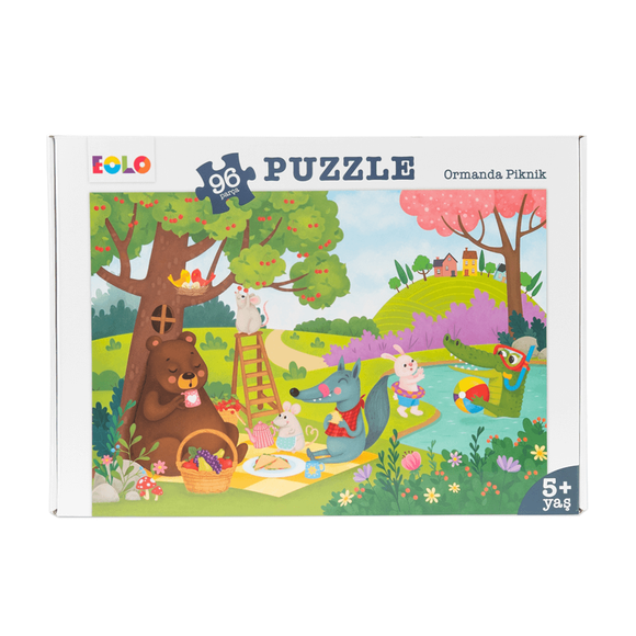 Eolo 96 Parça Puzzle - Ormanda Piknik - Yer Puzzle