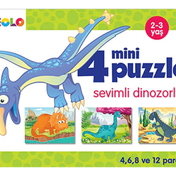 Eolo Sevimli Dinozorlar - Mini Puzzle - Thumbnail