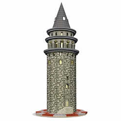 Eshel 01:24 Ölçek Minyatür Galata Kulesi - Thumbnail