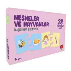 Mikado Yayınları - Eşleştirme Kartı - Nesneler ve Hayvanlar - İlişki Kur Eşleştir (3+ Yaş)