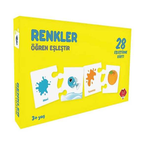 Eşleştirme Kartı - Renkler - Öğren Eşleştir (3+ Yaş)