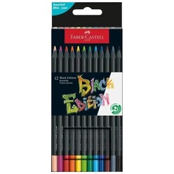 Faber Castell - Faber Black Edition Boya Kalemi 12 Renk 5171116012