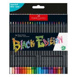 Faber Castell - Faber Black Edition Boya Kalemi 24 Renk 5171116424